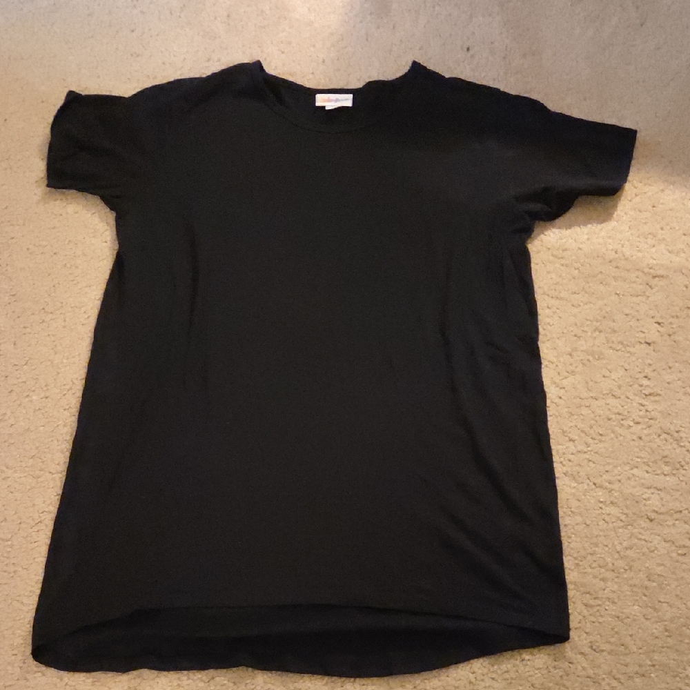 LuLaRoe Black Top, Fits Kids Size 14 Or Adult Small